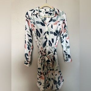Beautiful Floral Shirt Dress